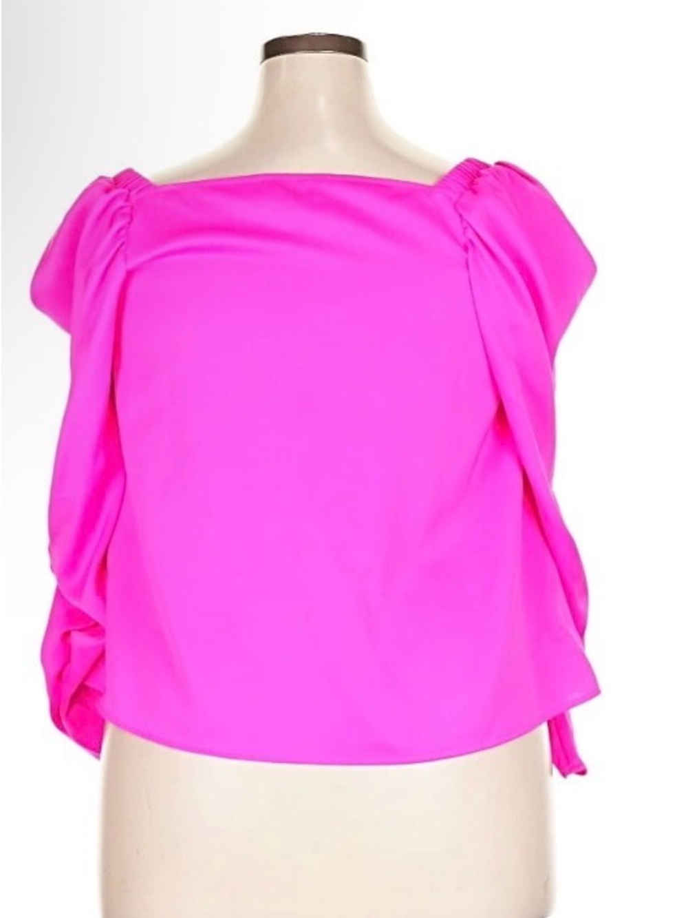 Hot Pink CROSBY by Mollie Burch Off Shoulder Blouse Flowing Top Summer Chic - Picture 4 of 8